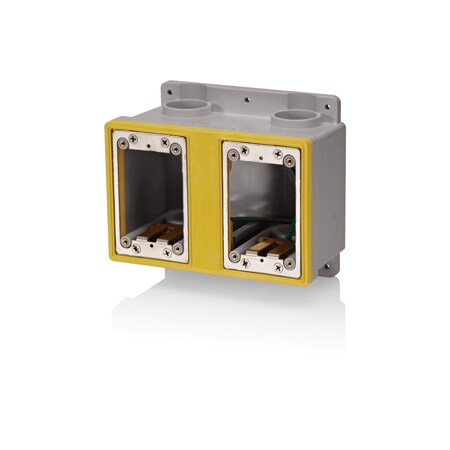 Leviton Weatherproof Boxes Gy Wetguard Pvc Dbl G Fd Box FDBX2-GY